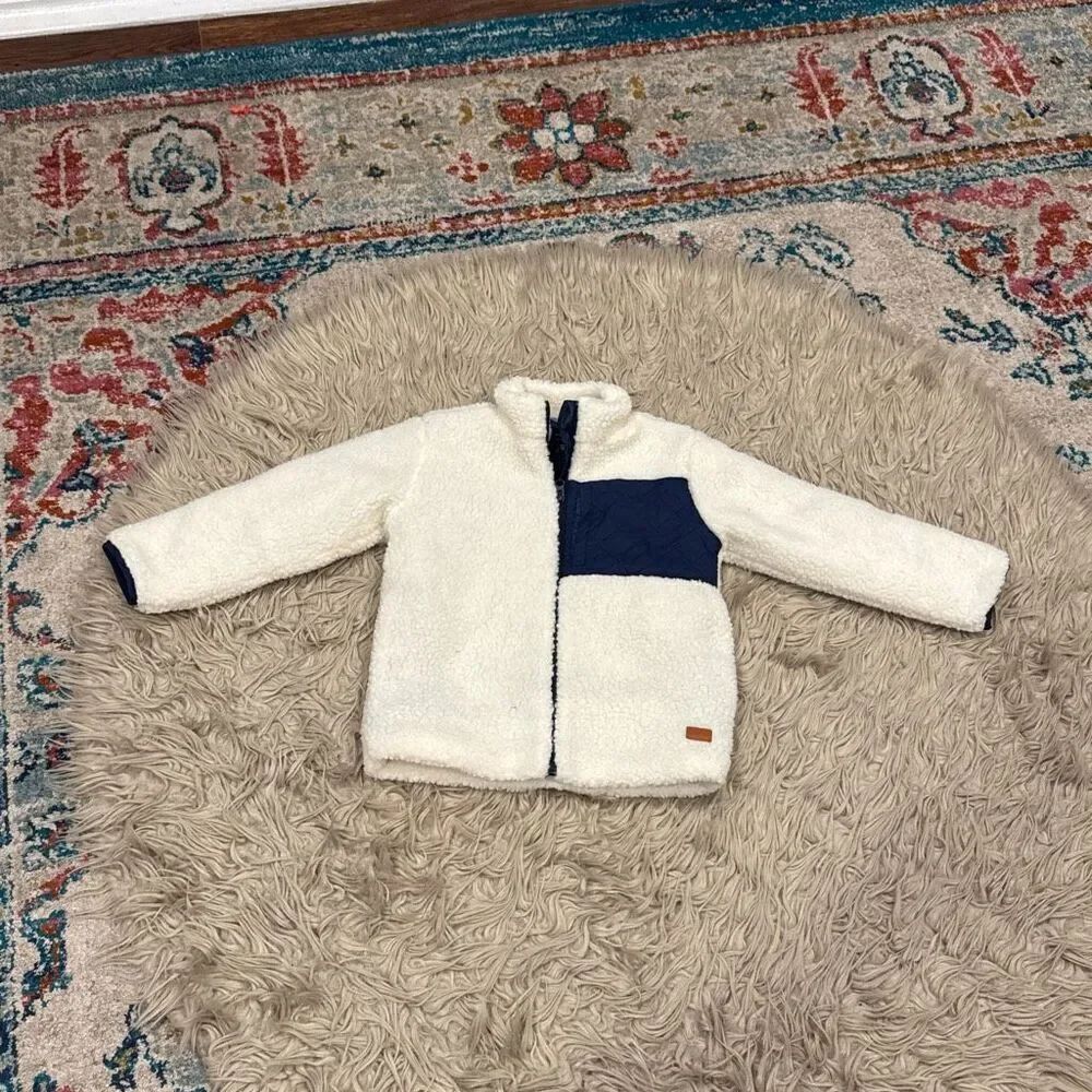 7FAM fuzzy zip up sweater size 5